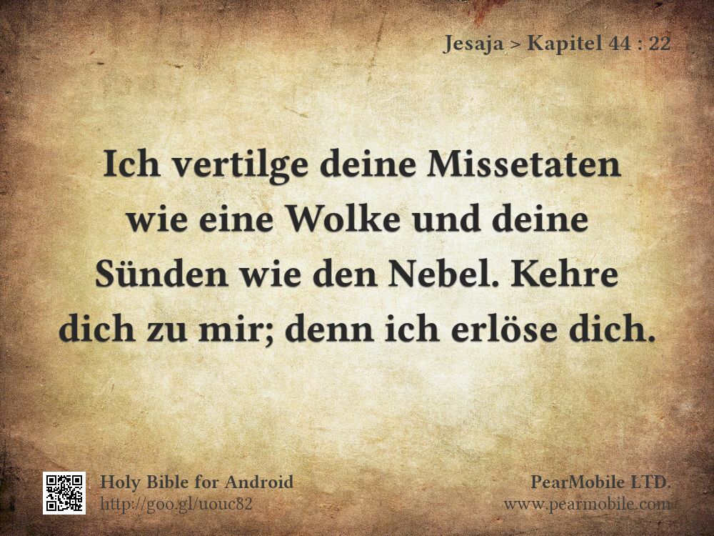 Jesaja, Kapitel 44:22